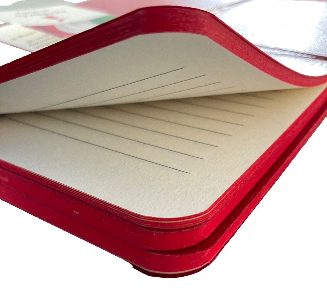 Bieffe~Handmade in ITALY~Diary/Journal/Notebook~Red~Perfect Gifts~set of 3~NWT