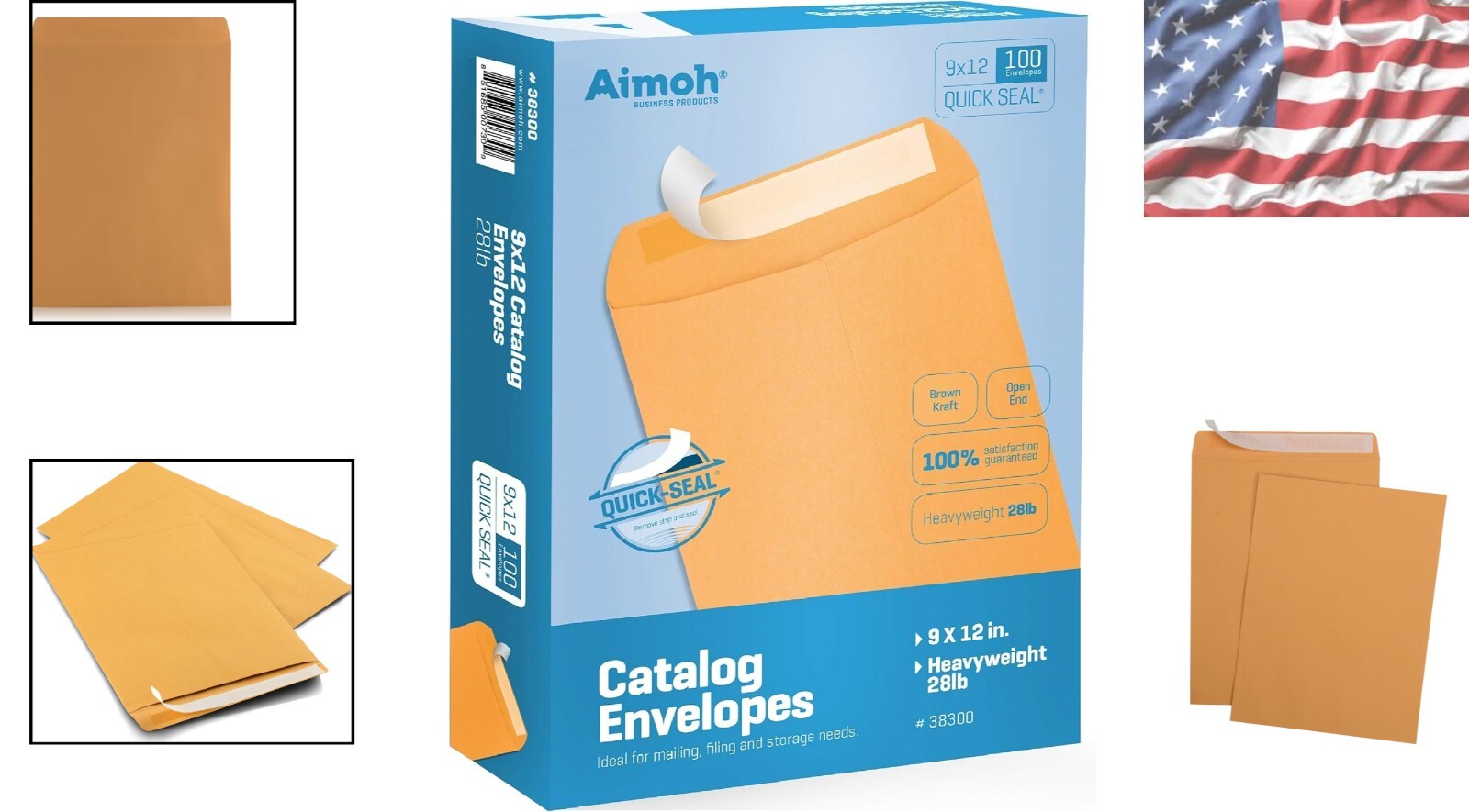 Durable 9×12 Self-Adhesive Kraft Envelopes for Business & Promotion – 100 Ct