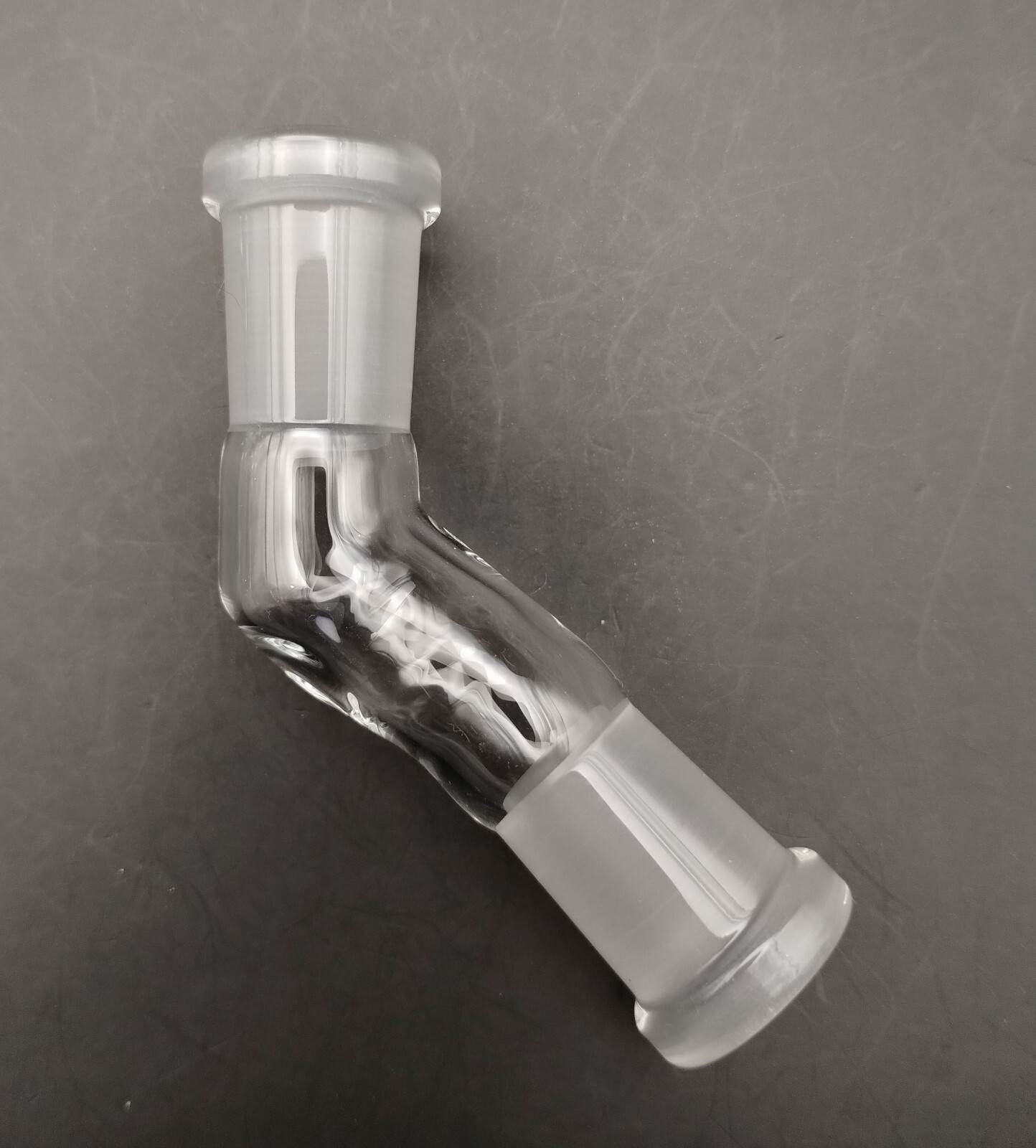 14mm 45 Degree Angle Female Glass Ground Joint Attachment Adapter GonG Elbow