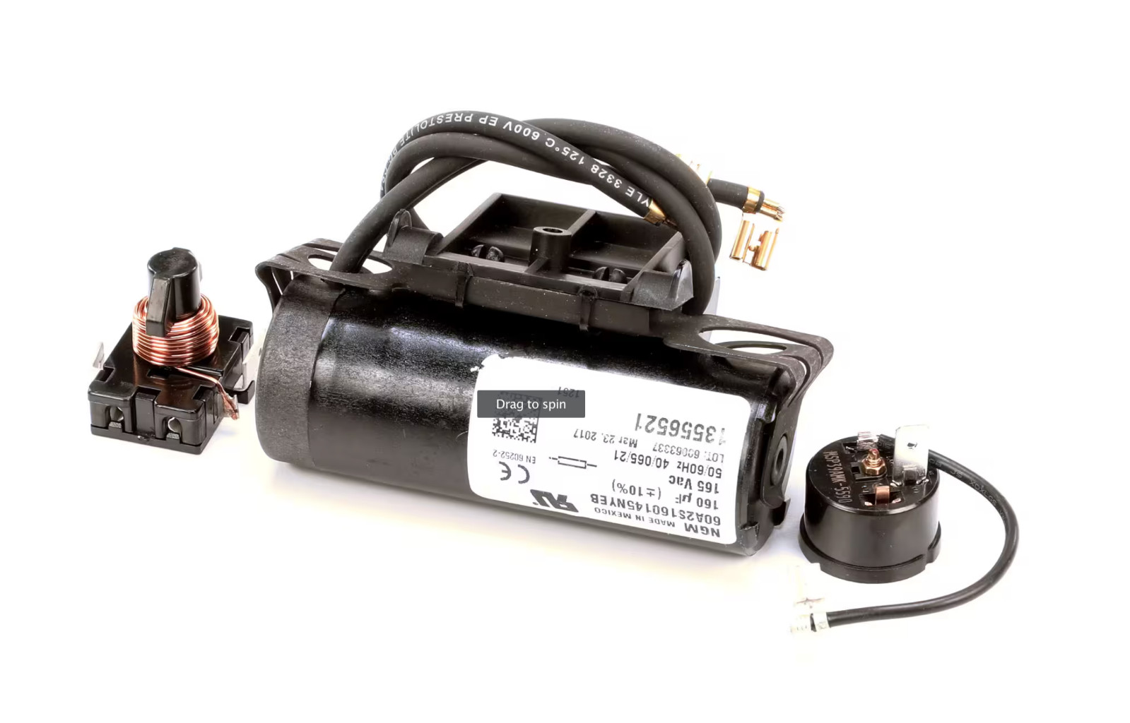 True 986825 Start Component Kit, 160μF, 165VAC, 50/60Hz, EMI70UER, 957219/957224