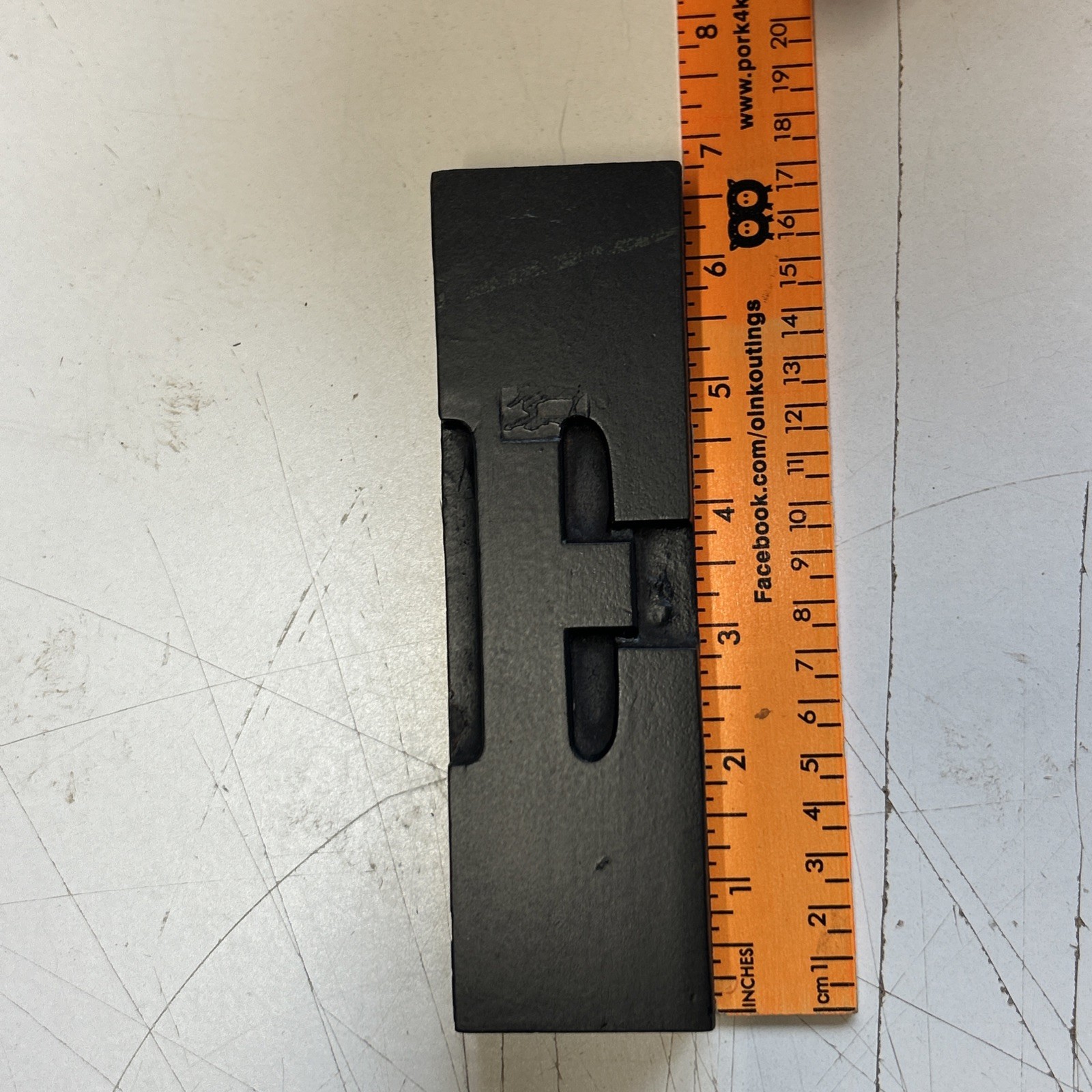 LARGE Wood Letter E Letterpress Print Type Printers Vintage Printing 6″ 1/2”