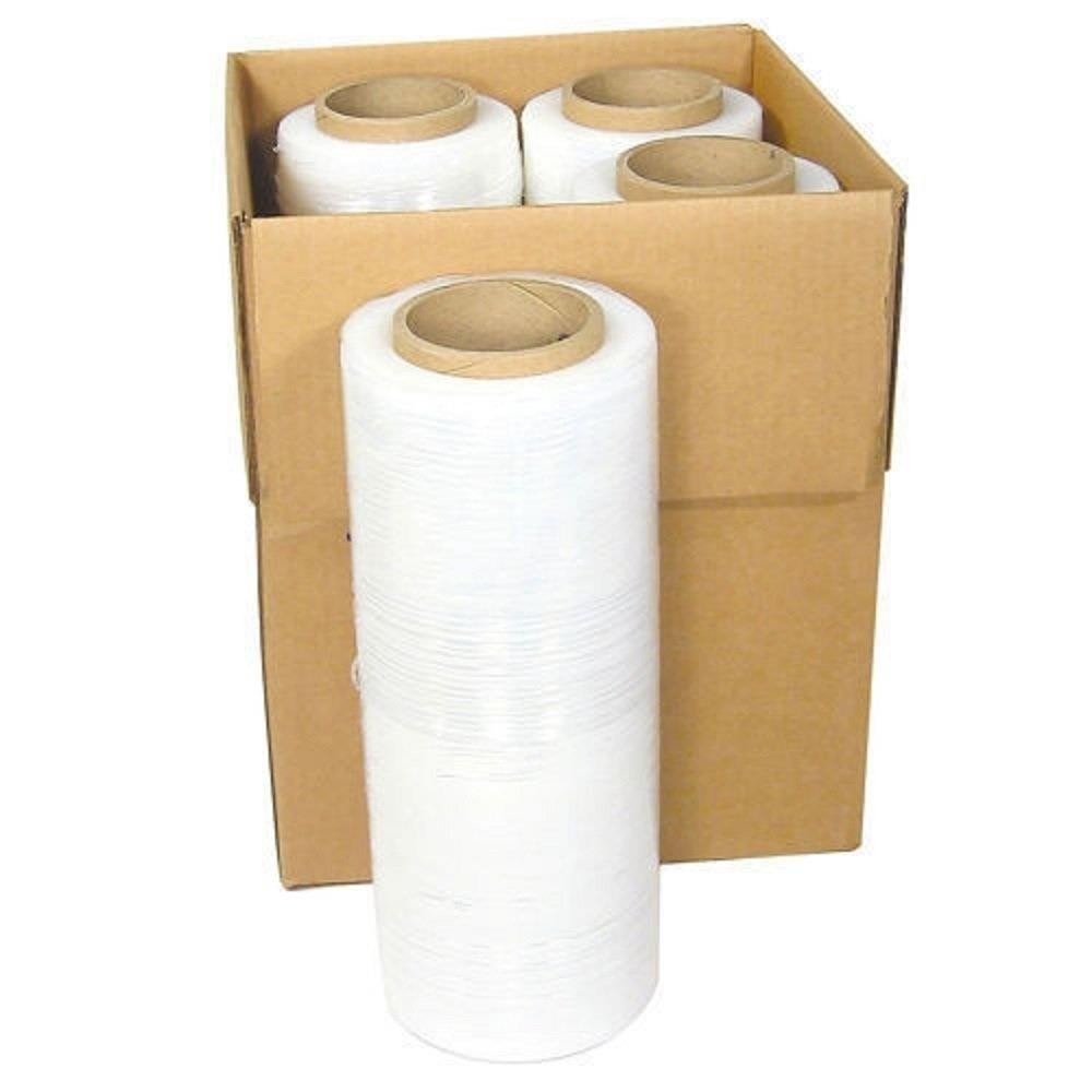 4 Rolls Hand Stretch Plastic Film Shrink Pallet Wrap 18″ X 1500 FT Shrink Wrap