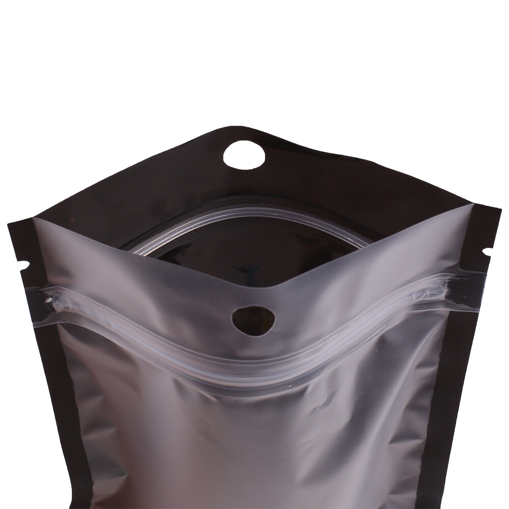 Flat Clear Black QuickQlick™ Resealable Pouches with Hang Hole Variety QTY Sizes
