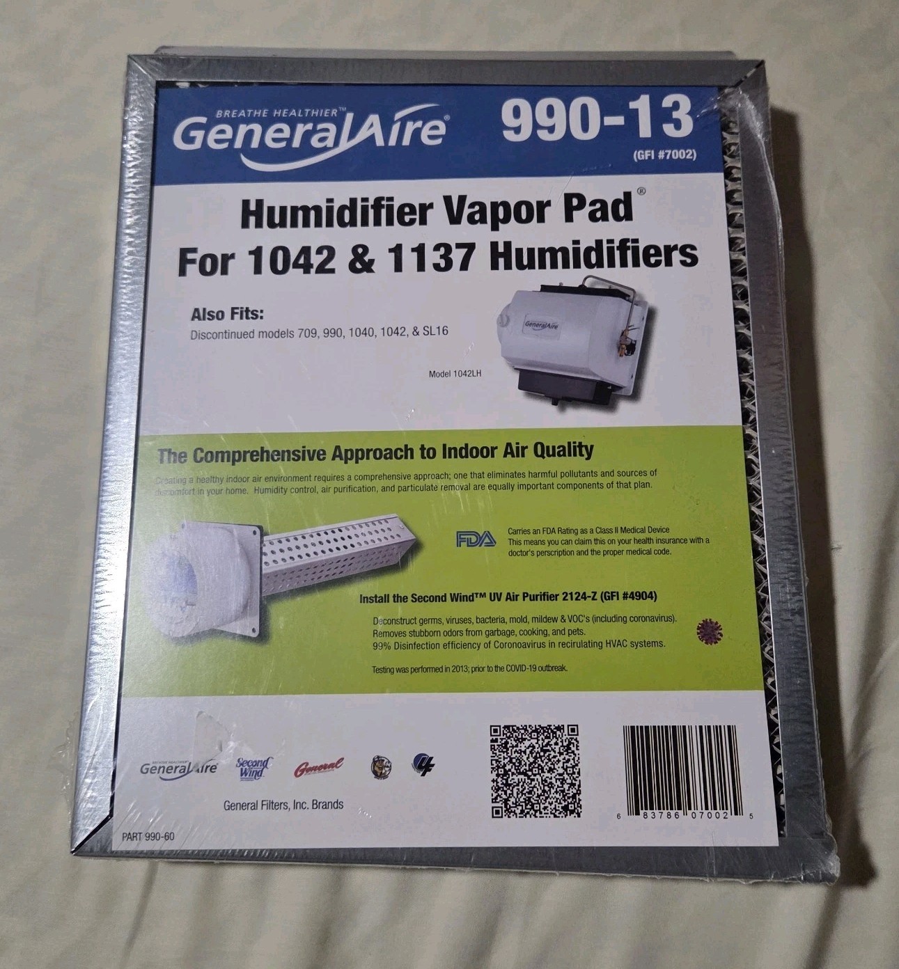 OEM GeneralAire 990-13 Evaporator Pad Media Filter for 709 990 1040 1042 1137…