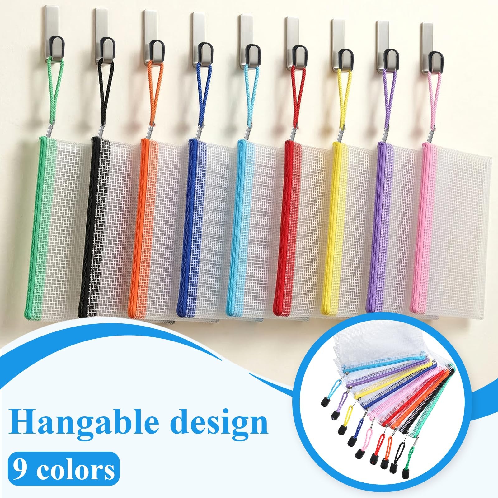 36 Pcs Mesh Zipper Pouch, 4.7×6.5 inch Waterproof Zip Mesh Bags with 2 Sheets…