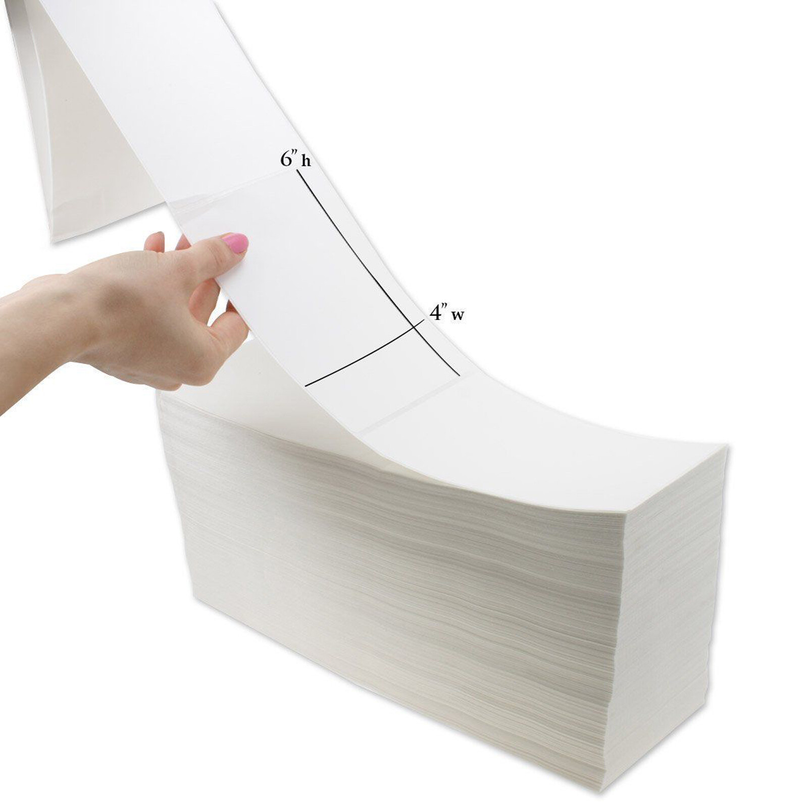 4000-10000 4×6 Fanfold Direct Thermal Shipping Labels for Zebra & Rollo Printers