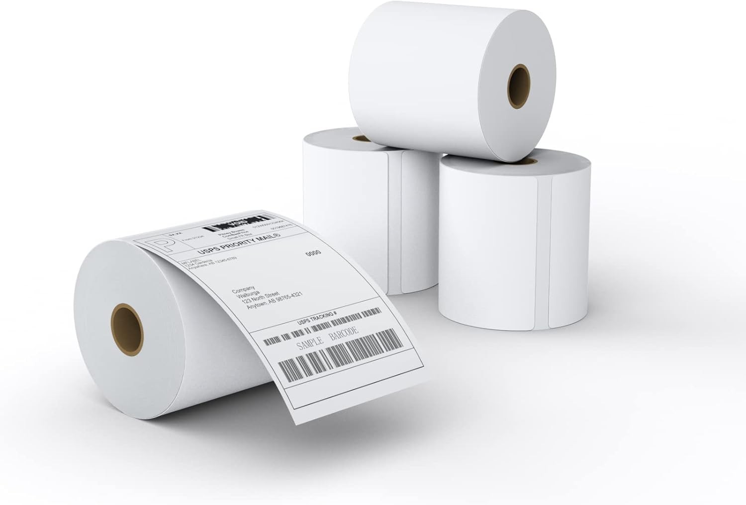 MFLABEL® 4 Rolls of 450 Direct Thermal Shipping 450 Labels/ Rolls, White