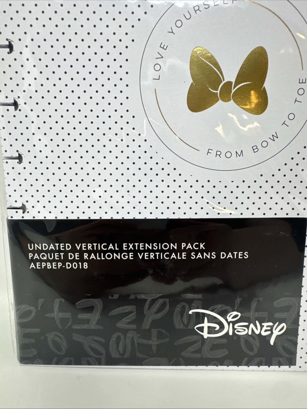 Happy Planner Disney Minnie Love Yourself Undated Vertical Extension Pack 357