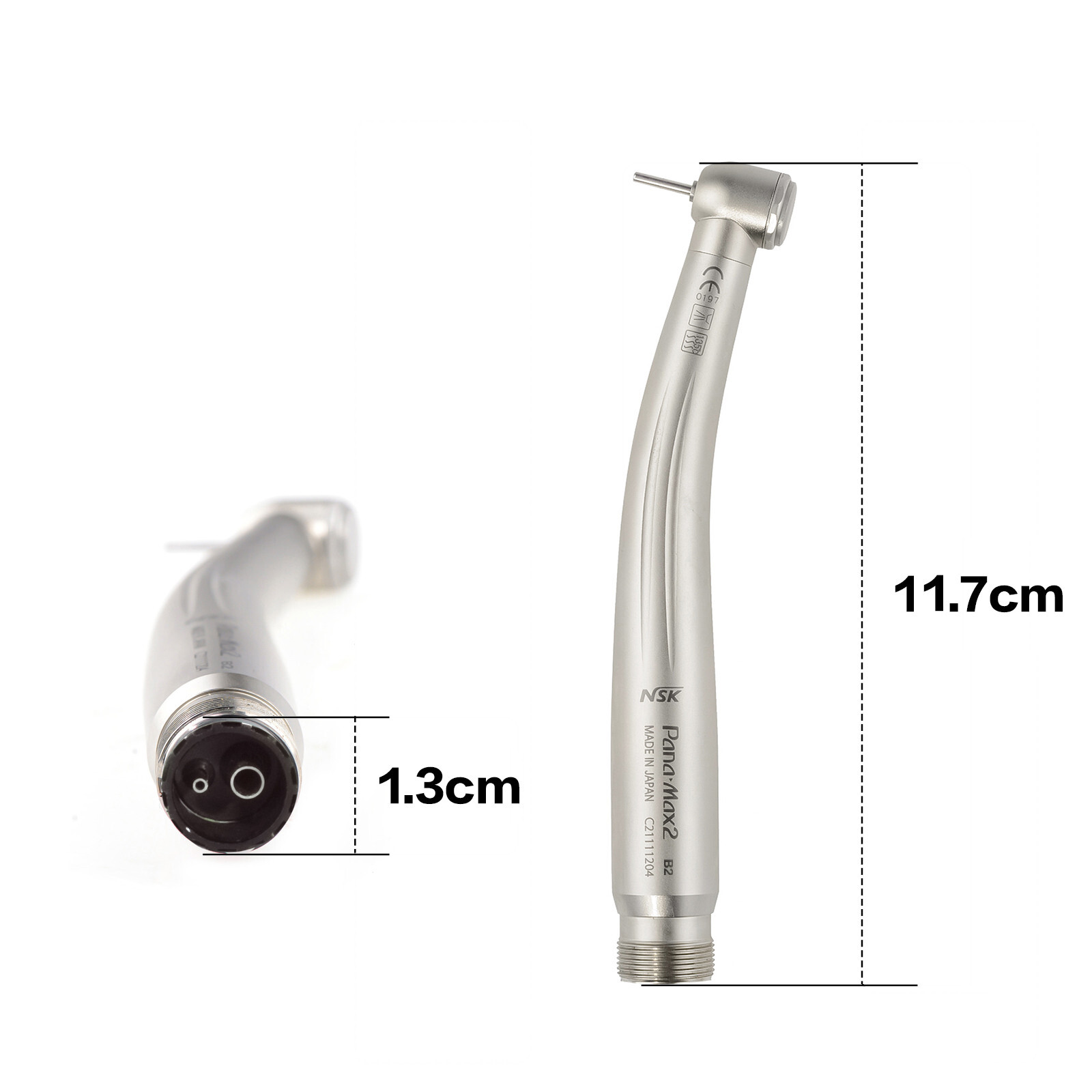 Dental Handpiece Standard High Speed Push Button Single Water Spray 2H