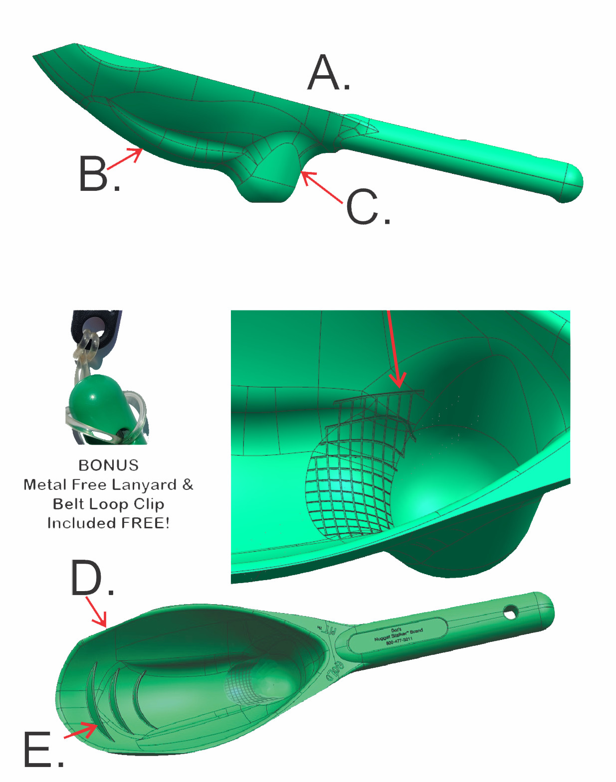 NEW Doc’s Exclusive Gold PIT™ Treasure Scoop portable gold pan REVOLUTIONARY!