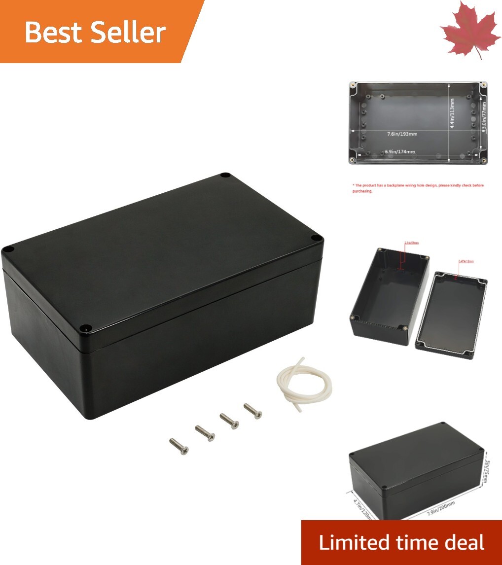 Heavy-Duty Junction Box: ABS Plastic Enclosure – Durable – 7.87×4.72×2.95