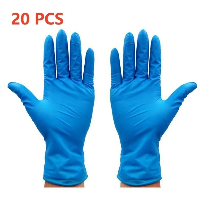 YUMARCH Blue Nitrile Gloves Disposable Powder Free S M L 20 50 100PCS