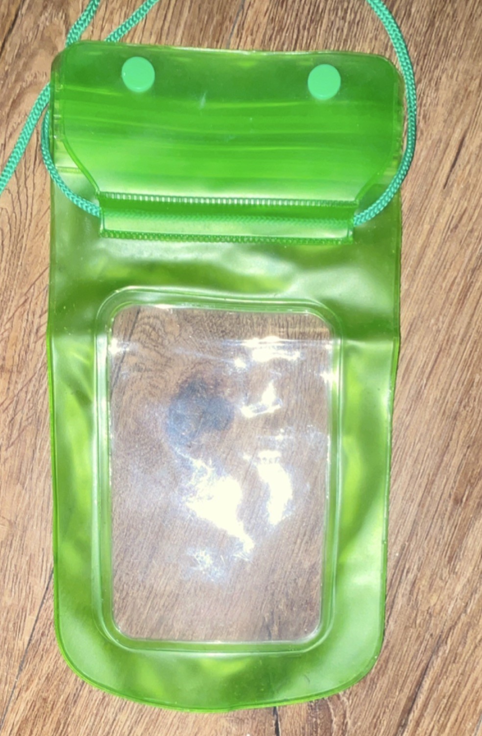 Green Clear Double Zipper Waterproof Reclosable Bag with Hang Hole and Window