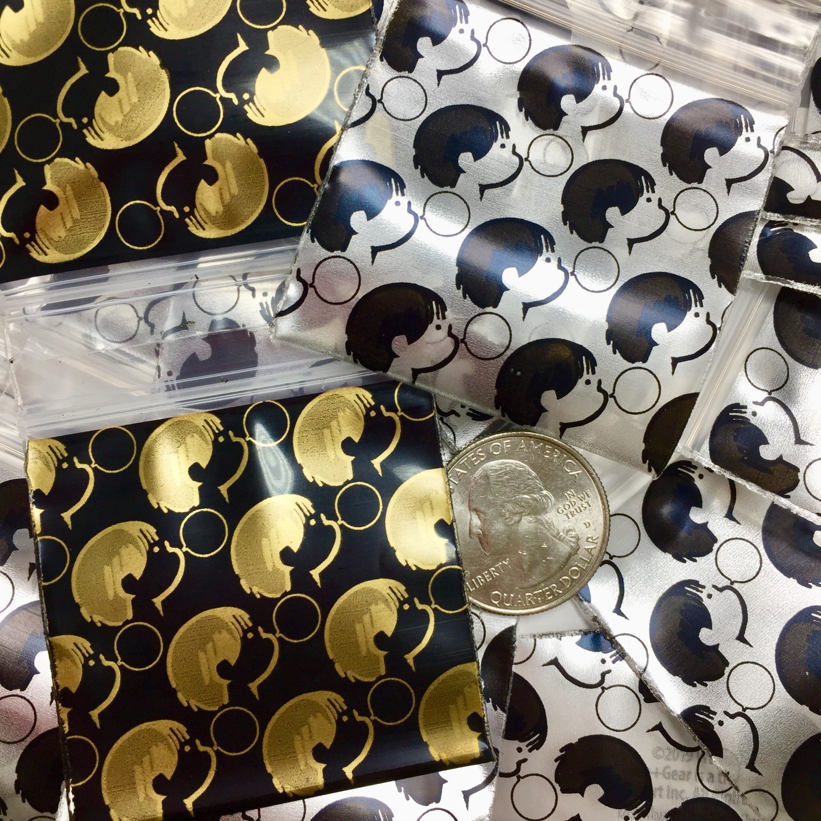 BaggiesSince1987 – 2020 Design Zip Bags Metallic 50 DSN Mix 500PCS, READ DETAILS