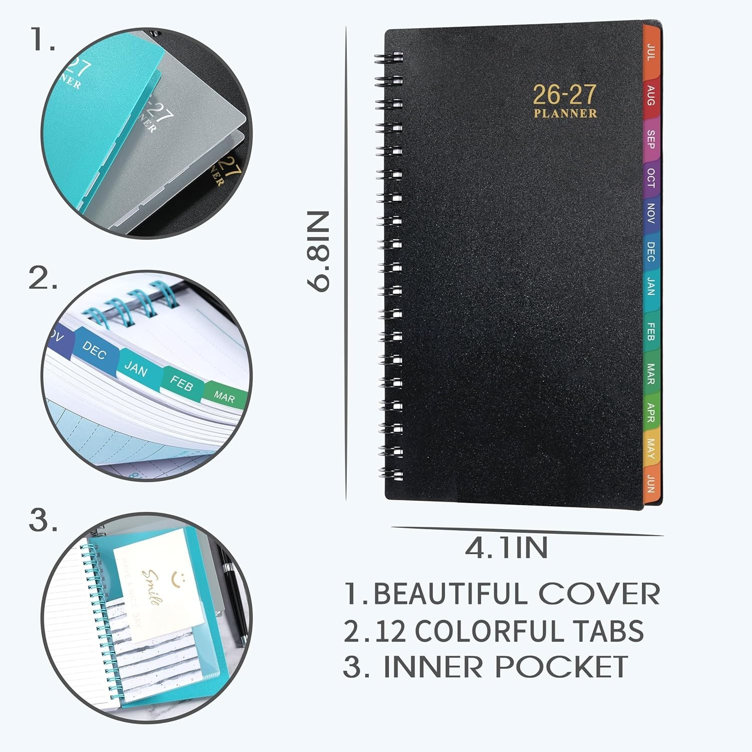 2026-2027 Pocket Calendar/Planner – Weekly & Monthly Pocket Planner for Purse…