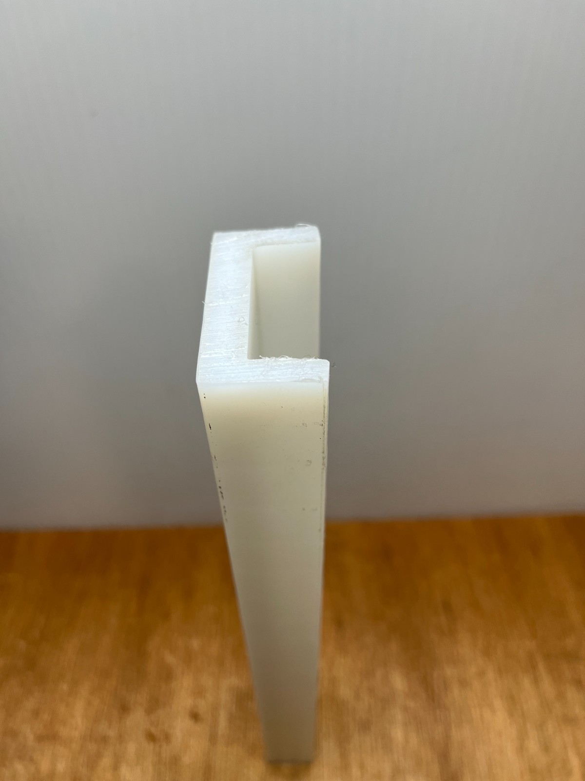 2″ W X 1″ Leg X 11″ Length 1-1/2″ Inside White UHMW Polyethylene U-Channel USA