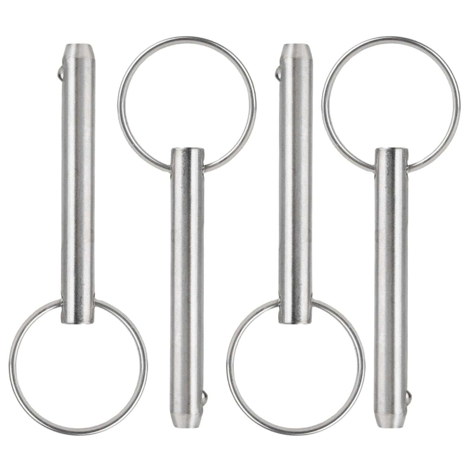 4 Pcs Quick Release Pin, Diameter 1/4″, Usable Length 1-1/2″, Overall Length …