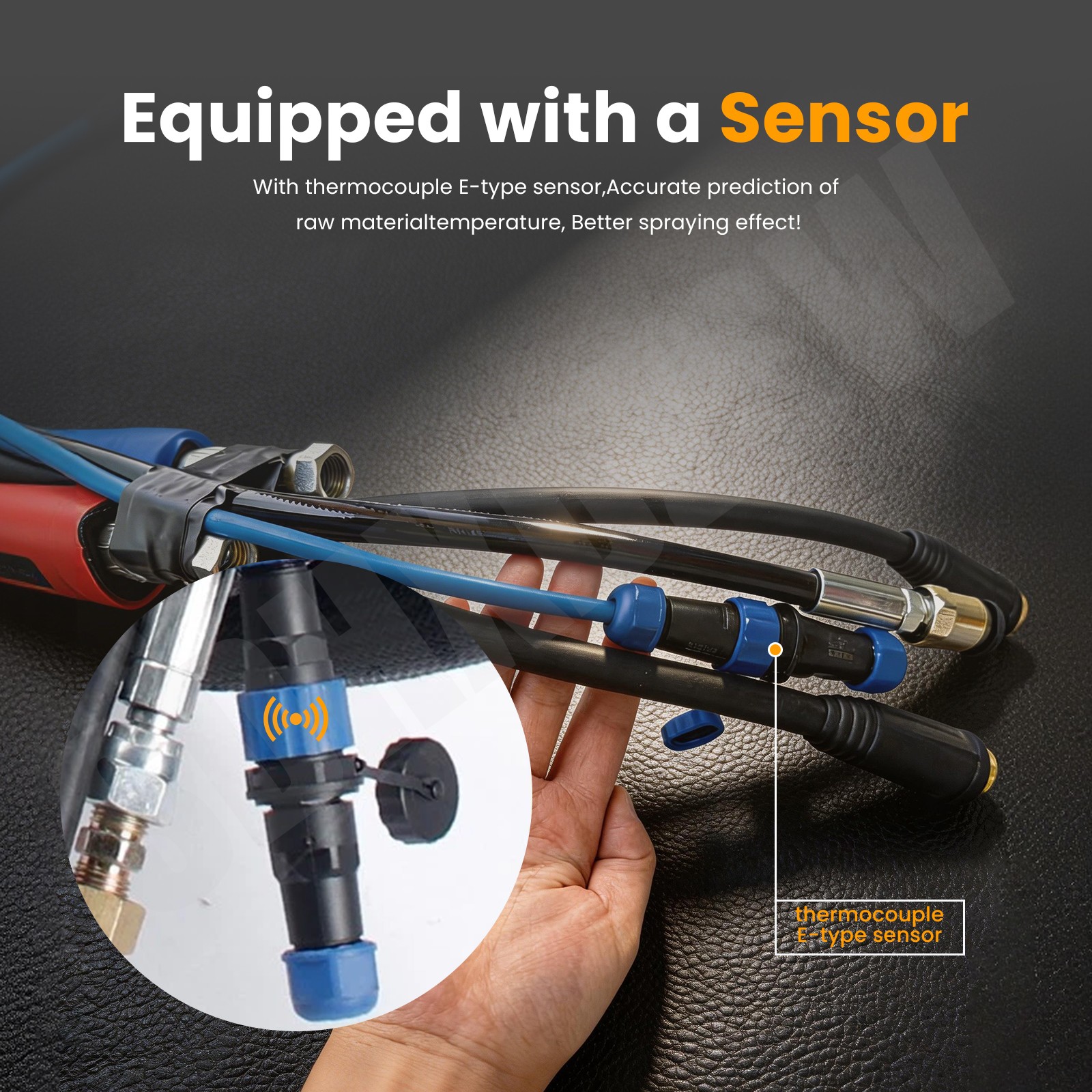 15M Heavy-Duty Heated Hose for Spray Foam Polyurea Applications