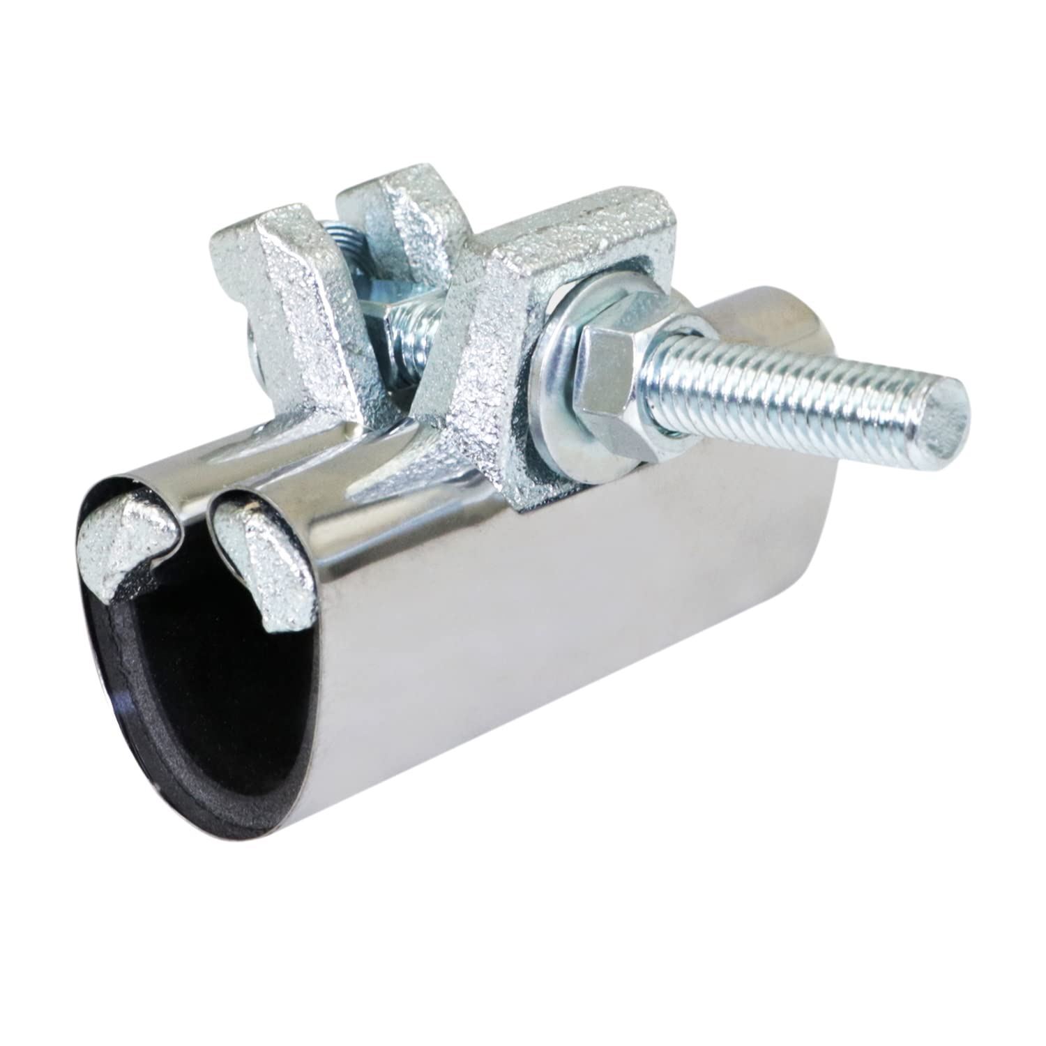 2 in. x 3 in. Long 1-Bolt IPS Pipe Repair Clamp, Stainless Steel