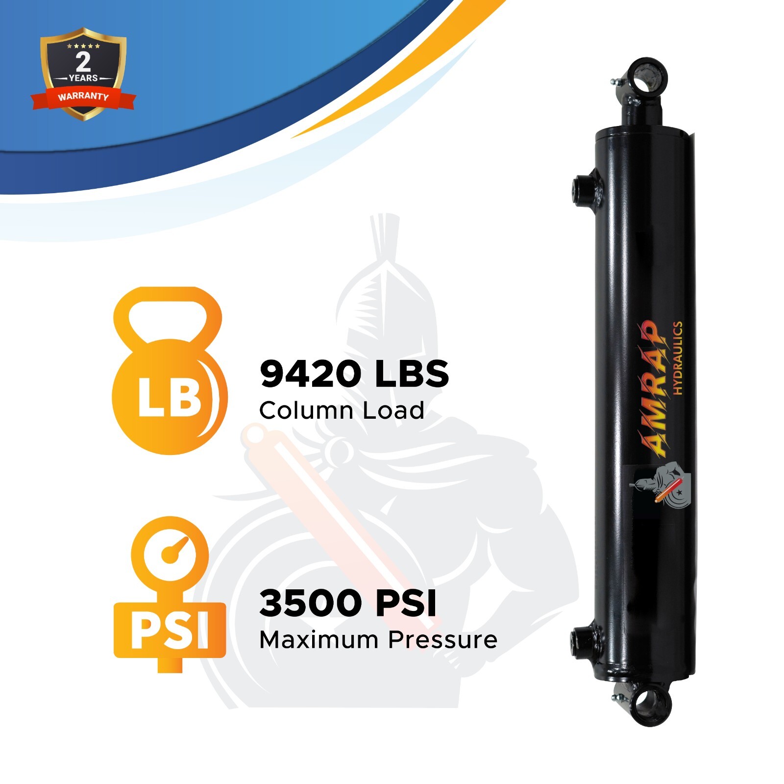 2×8 Hydraulic Cylinder – 2″ Bore, 8″ Stroke – Welded Cross Tube Cylinder (new)