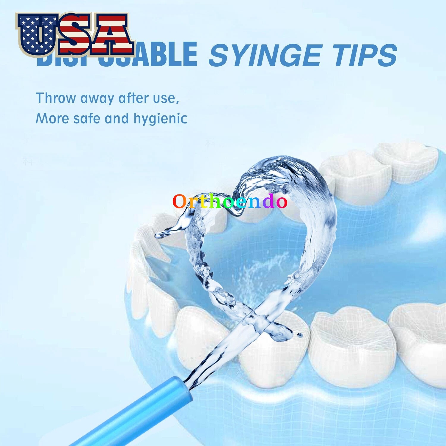 Dental 3-Way Air Water Syringe Disposable Spray Tips Triple Nozzles Tubes 250Pcs