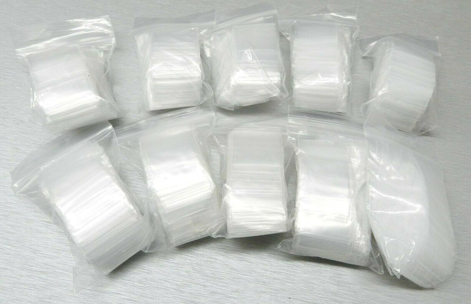 1000 Bags Reclosable 2mil Clear 1″ x 1″ Mini Poly Bags 1×1 Baggies 1,000 Pcs