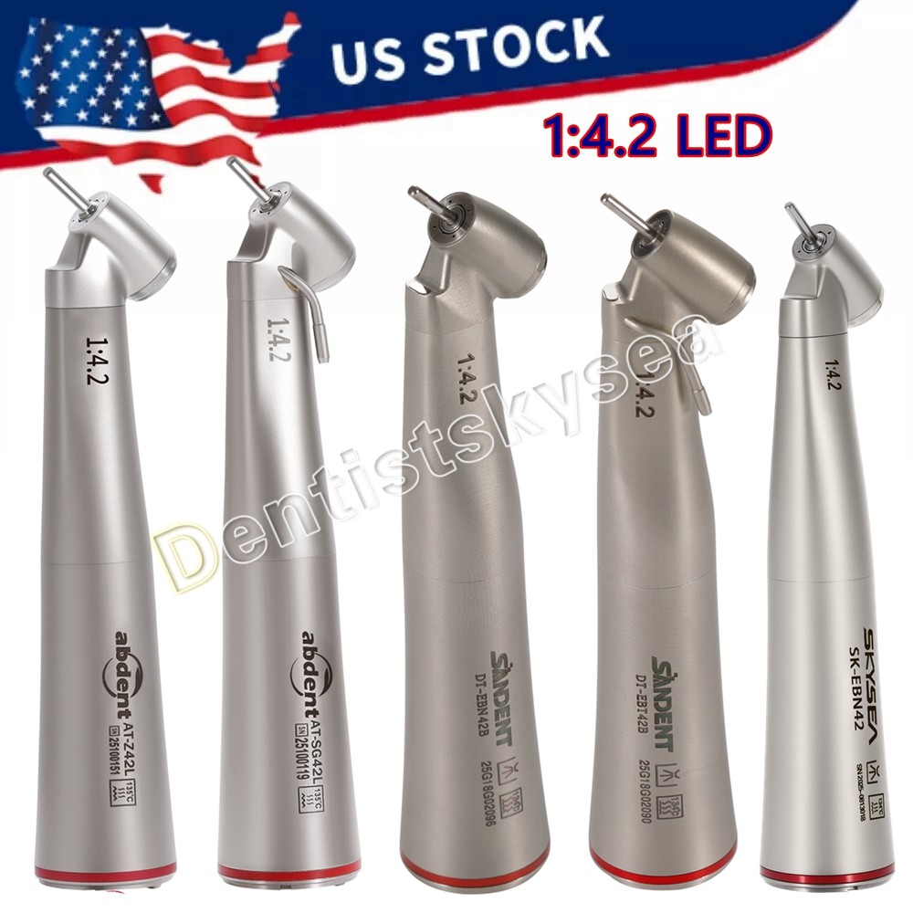 COXO Dental Electric Contra Angle 1:1 1:5 Handpiece 45° Surgical Fiber Optic LED