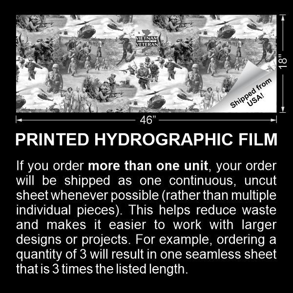 VietNam Memorial – 18″x46″ Hydrographic Film Hydro Dipping