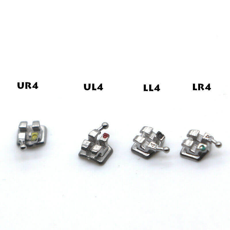 Dental Orthodontic Metal monoblock Bracket Braces Mini Roth 022 345 hooks 50Set