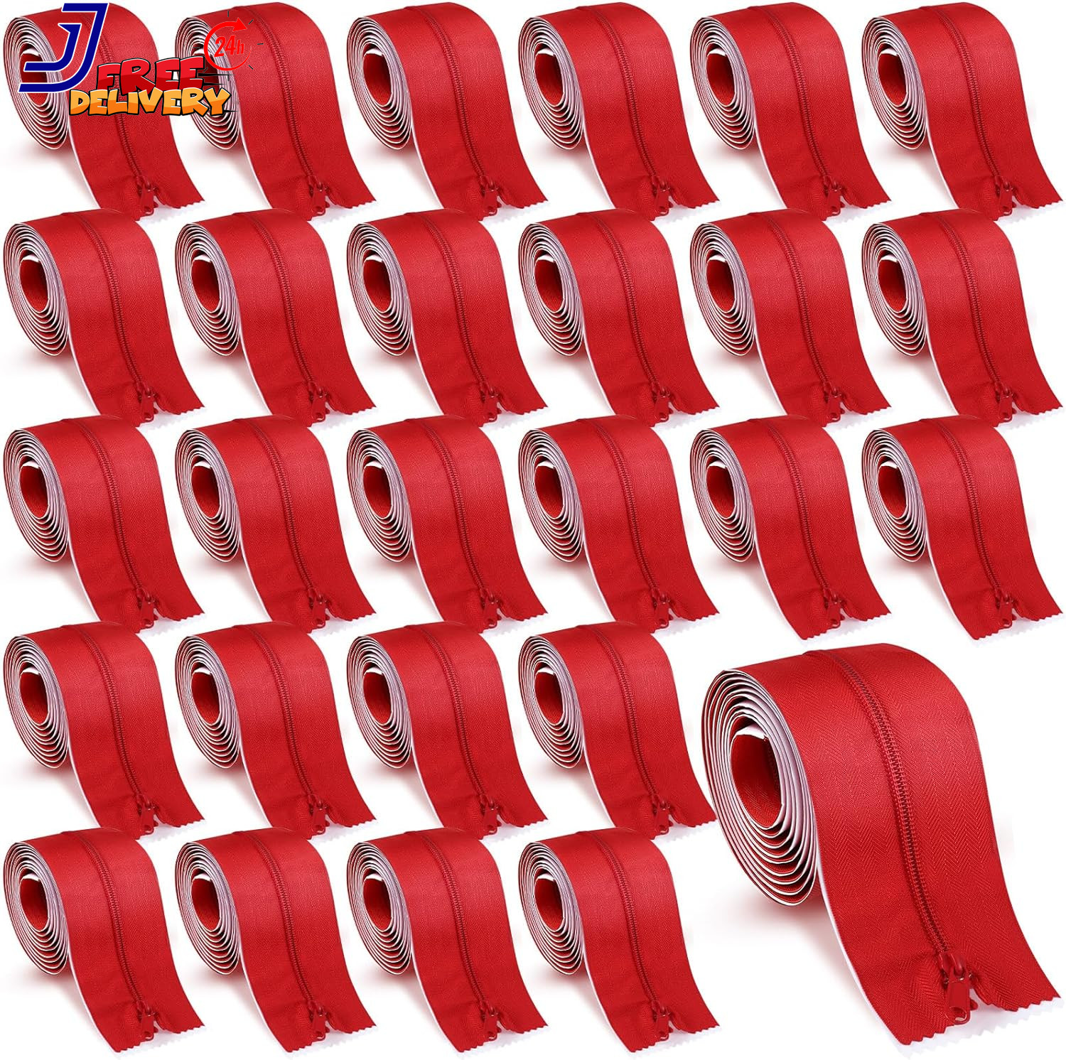36 Rolls Heavy Duty Zipper for Dust Barriers Zipper Door 7 ft x 3 Inches zipper