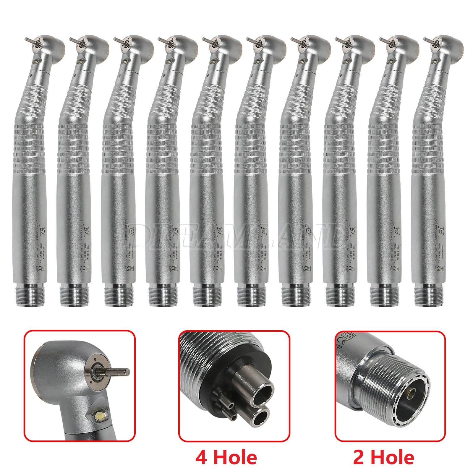 1-10 Dent LED E-generator High Speed Handpiece Internal triple spray 2/4H S-T2