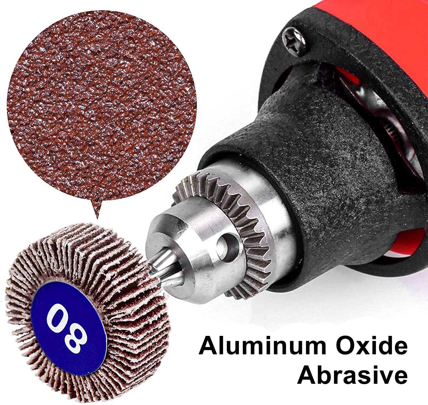 10x Flap Wheel for Dremel Rotary Tool 80 Grit Paint Rust Sanding Polishing Disc