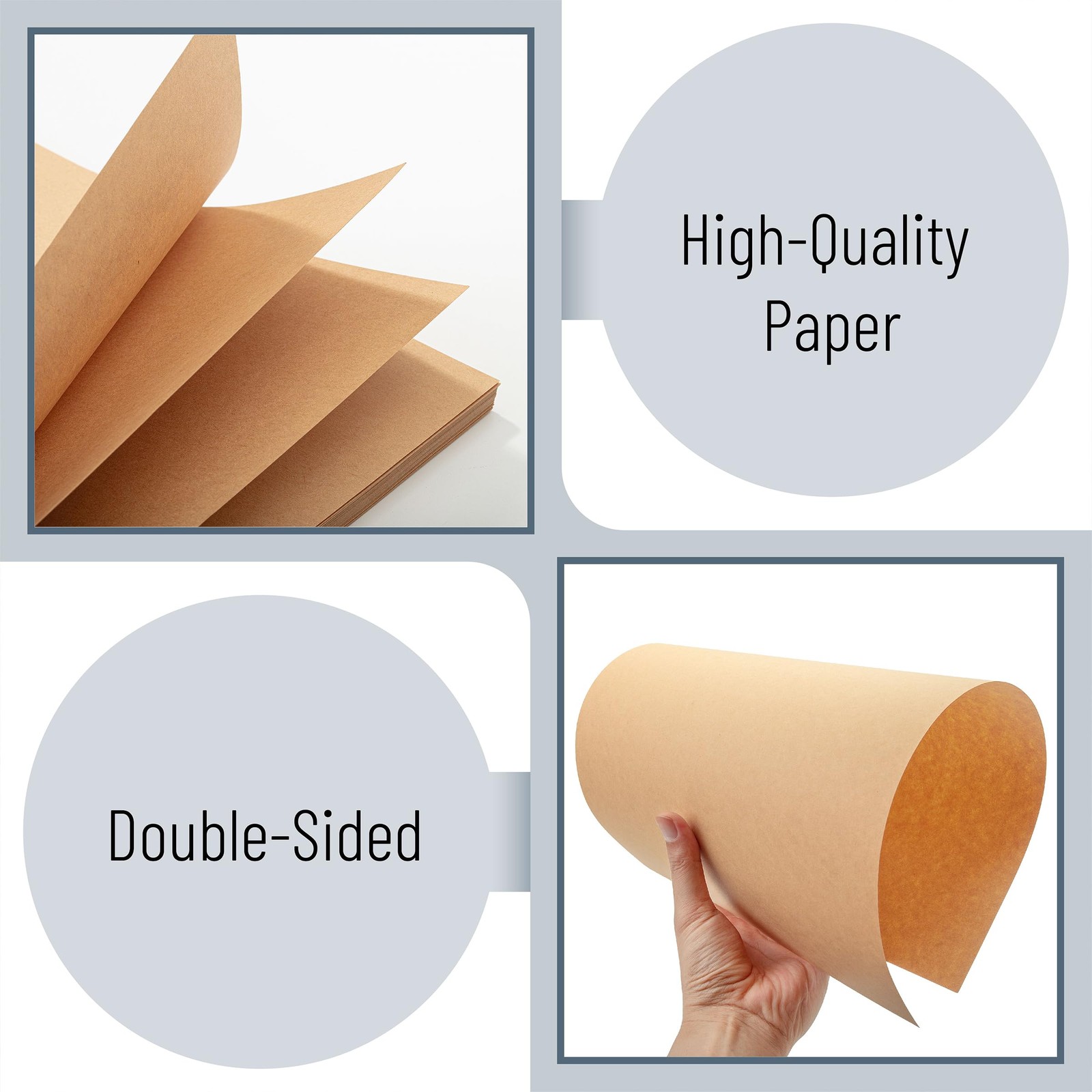 Kraft Paper Sheets 11×17 HeavyDuty Brown Stationery 50 Pcs for Craft Projects