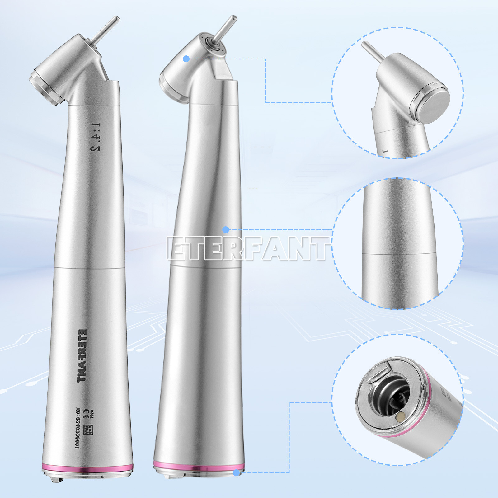 ENTERFANT NSK Style Dental 45° LED 1:4.2 High Speed Contra Angle Handpiece