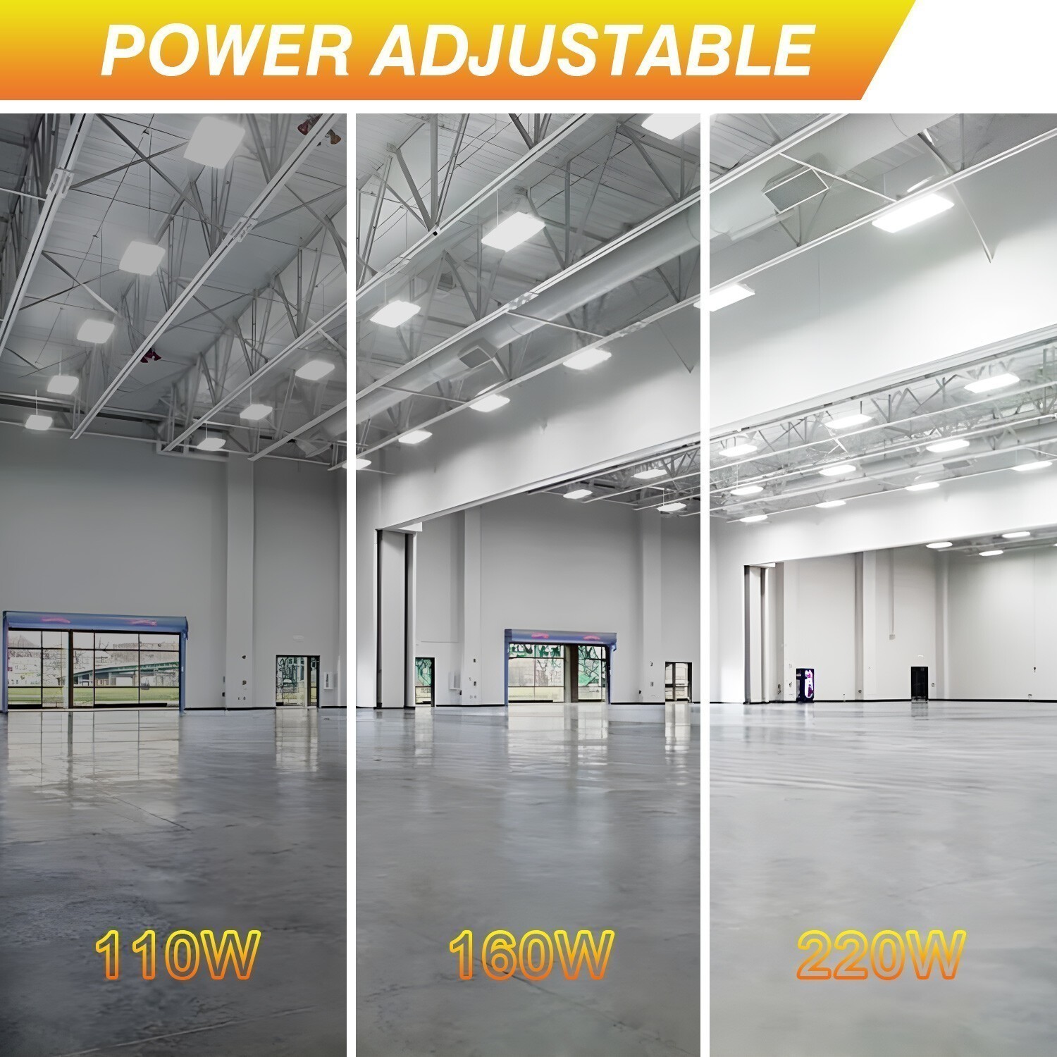 3500K/4000K/5000K LED Linear High Bay Light 220W Warehous Shop Lights AC120-277V