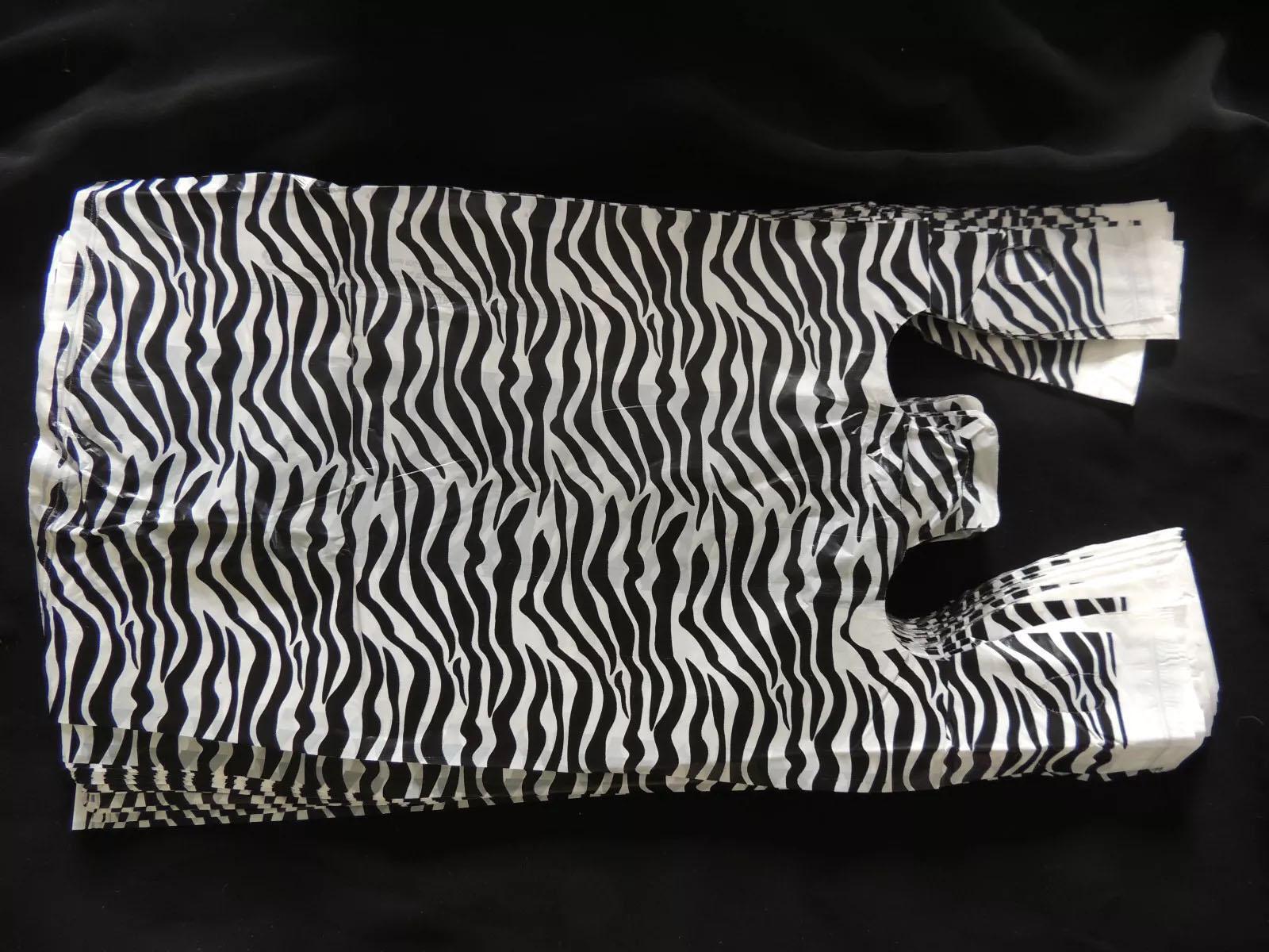 Leopard, Zebra T-Shirt Bags with Handles, 8x5x16″ & 11x6x21 Cute Animal Print Fa