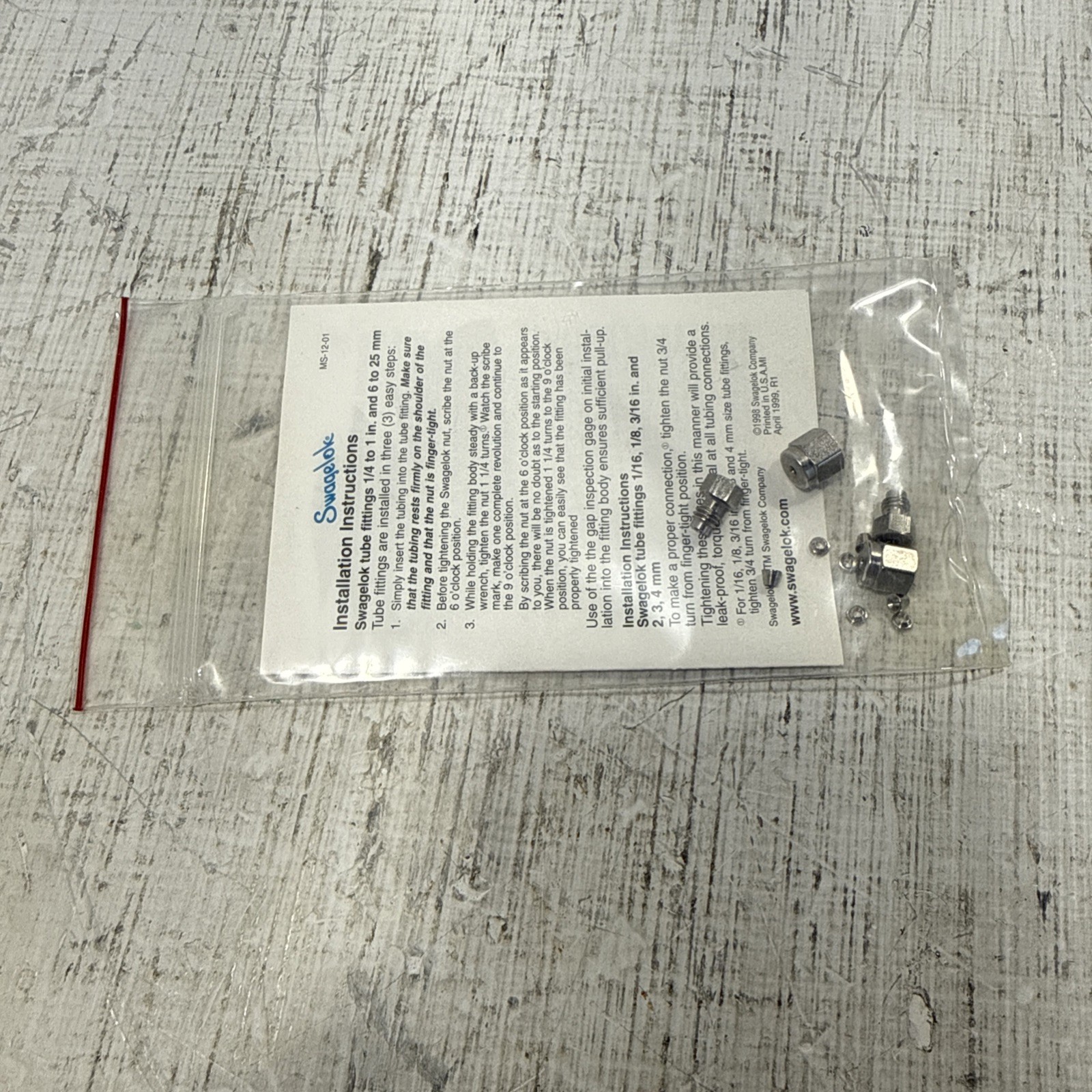 NEW Supelco 2-2052 1/16” S.S Zero Dead Volume Union Swagelok No. GC 100-6 NIB