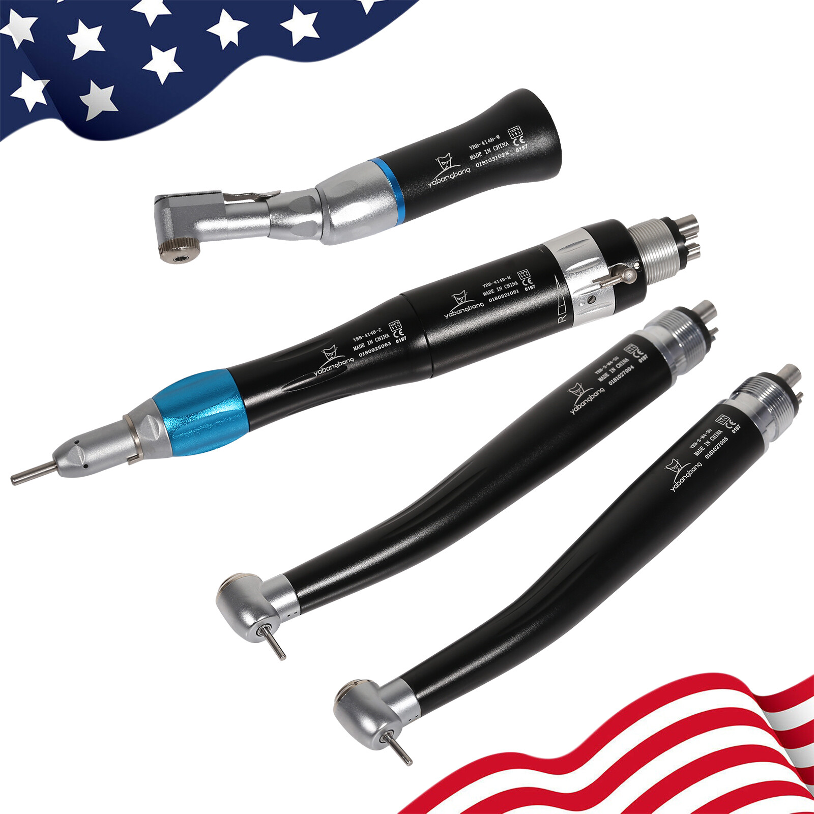 Dental High/Low Speed Turbine Handpiece 2HOLE/4HOLE Black Fit NSK Pana Max ty