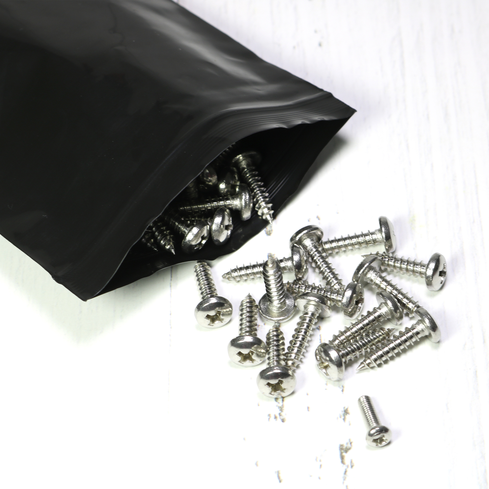 100 Flat Black Poly QuickQlick™ Bags Repacking Pouches w/ a Variety of Sizes