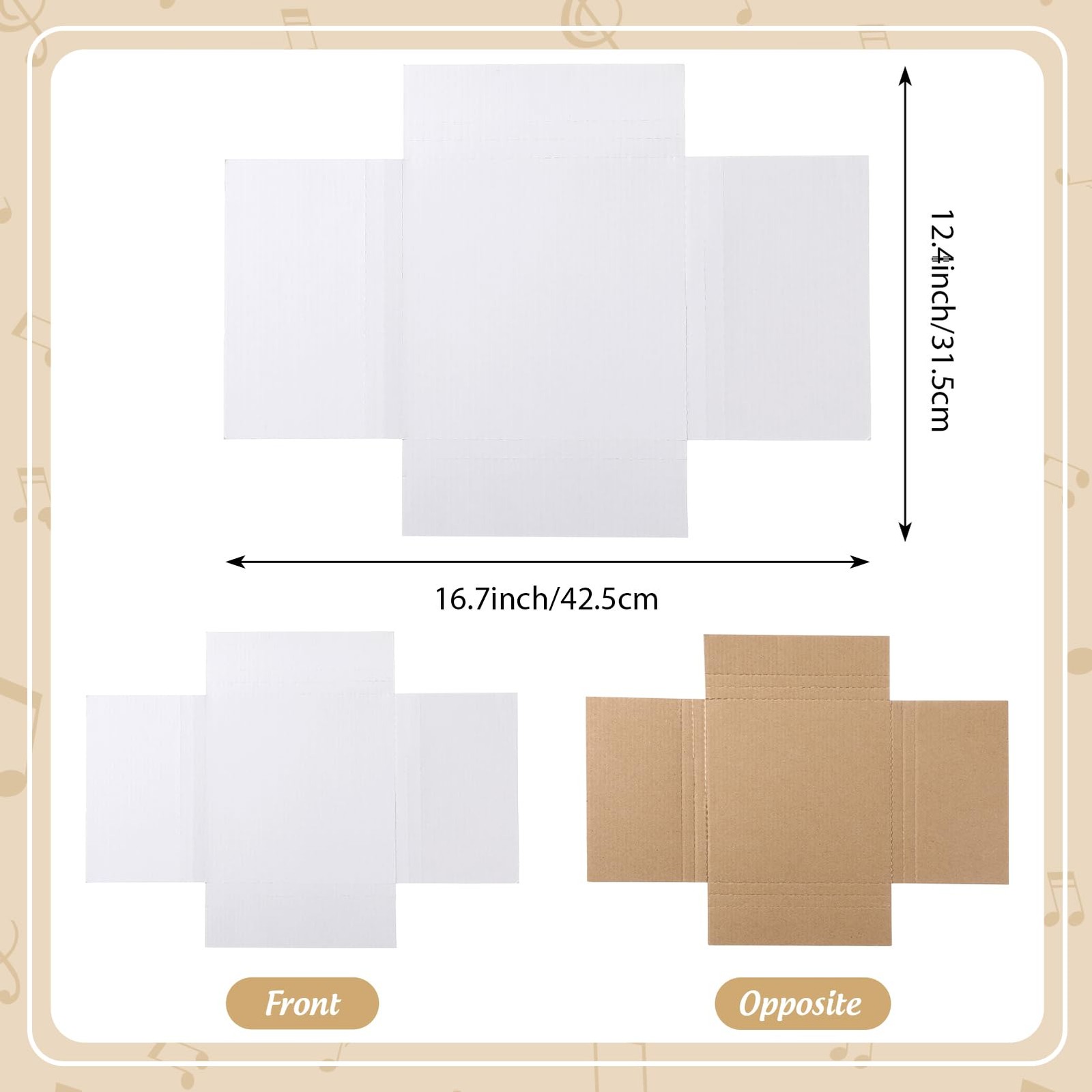 100 Pack 7 Inch Vinyl Record Mailers Boxes 45 RPM Easy Fold LP Cardboard