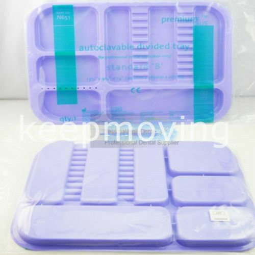 Autoclavable Sterilized Dental 135°C Plastic Divided Separate Tray Purple