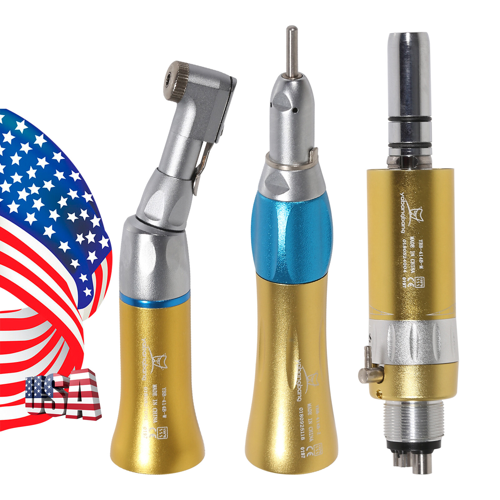 Estilo NSK Dental Baja Velocidad pieza de mano Contra Angulo Motor de aire Kit