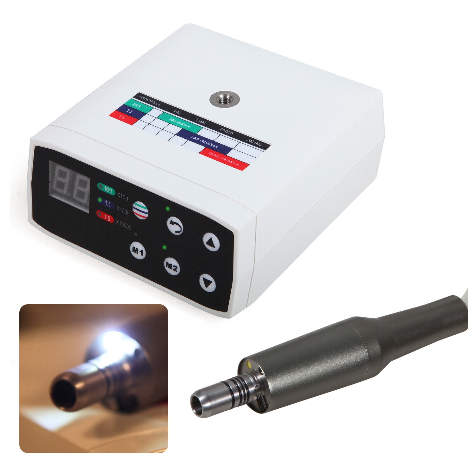 US NSK Style Dental Brushless LED Electric Micro Motor 1:5 Increasing Handpiece
