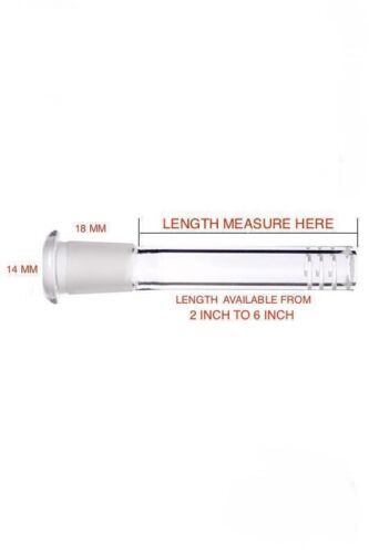 2 PACK 6 Cuts Glass Water Pipe Downstem Diffuser 14MM To 18MM 4.0″ and 4.5″
