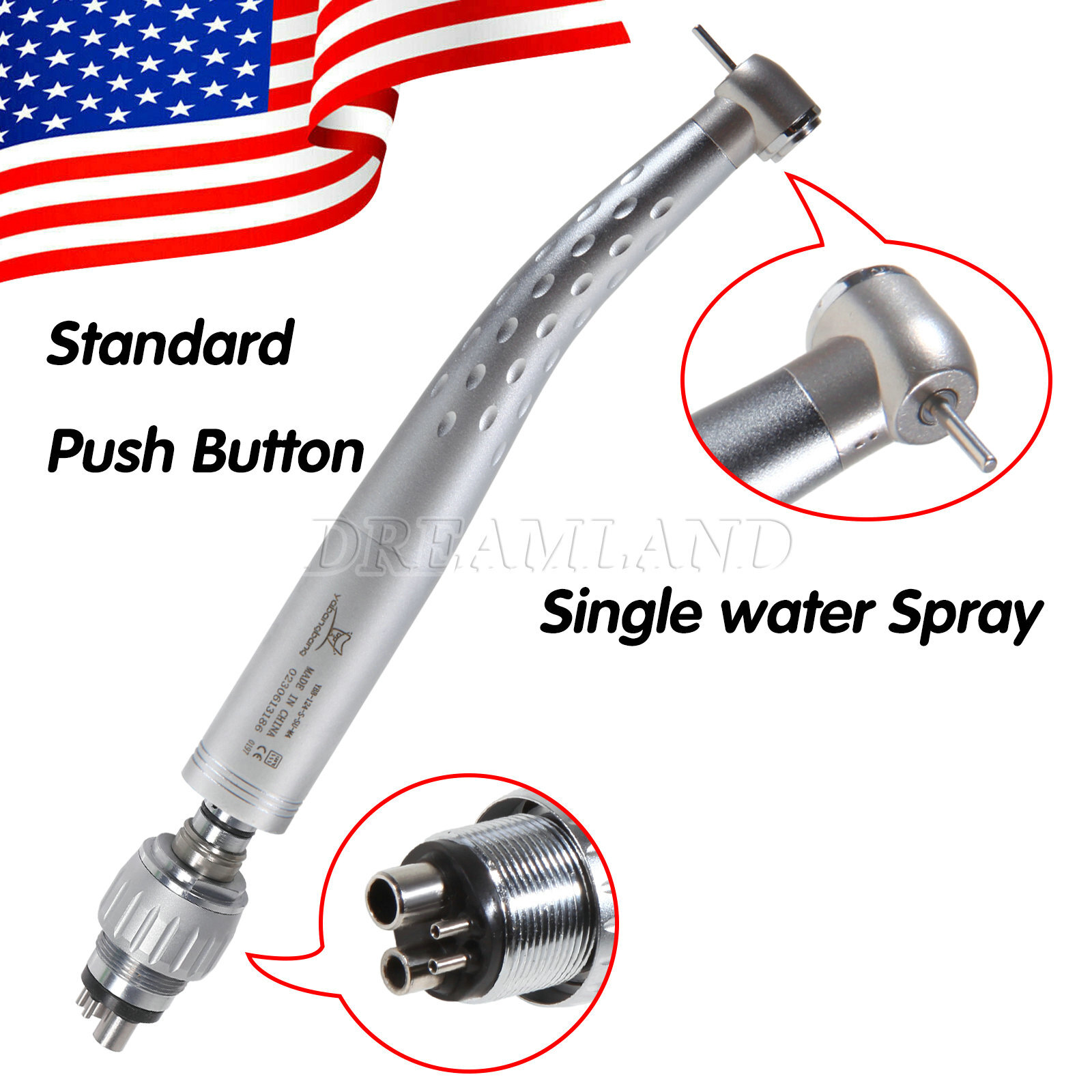 YABANGBANG Dental High Speed Handpiece w/ 4Hole Swivel Coupler Fit KaVo DZM