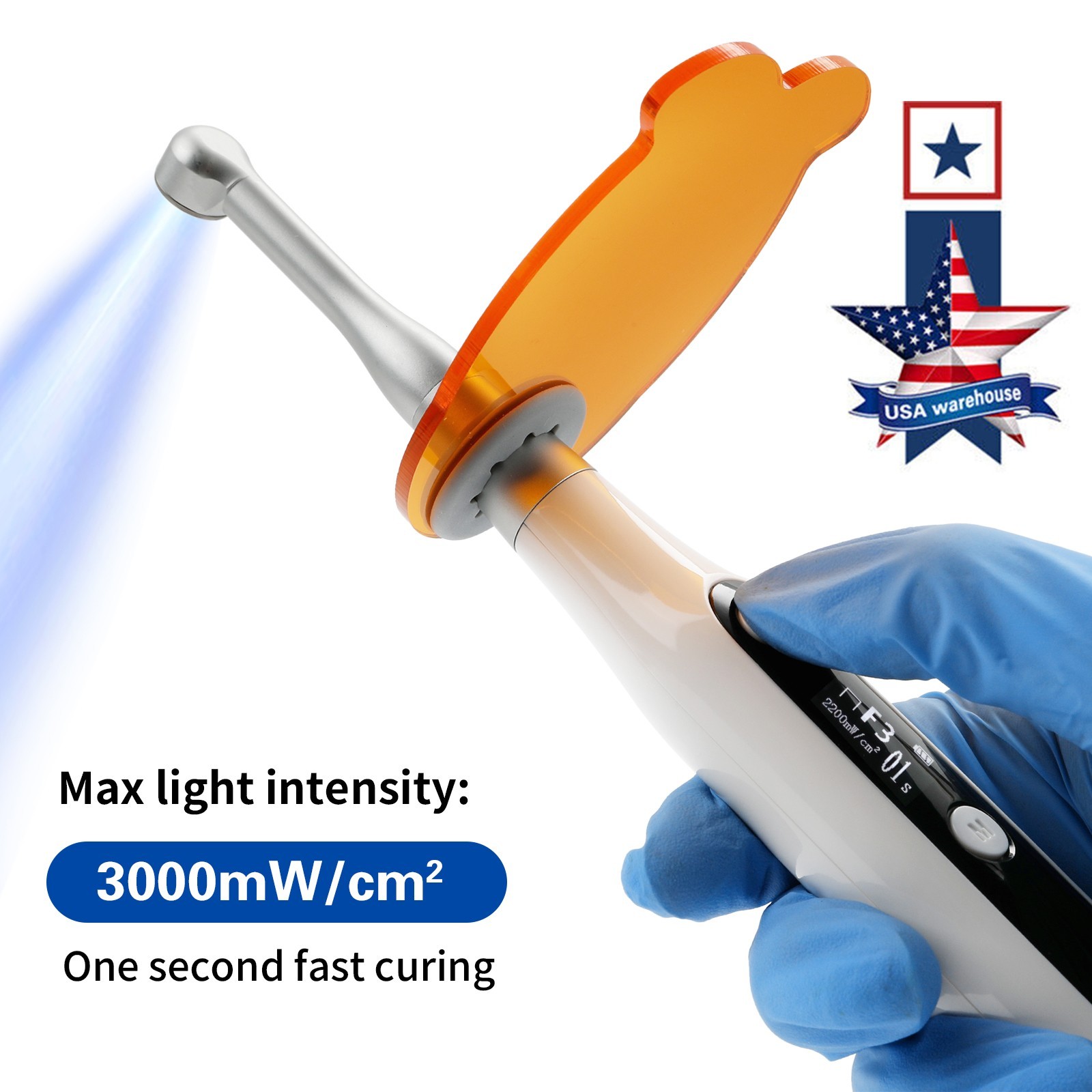 Dental 1:1 Contra Angle LED Fiber Optic Handpiece NSK Style USA