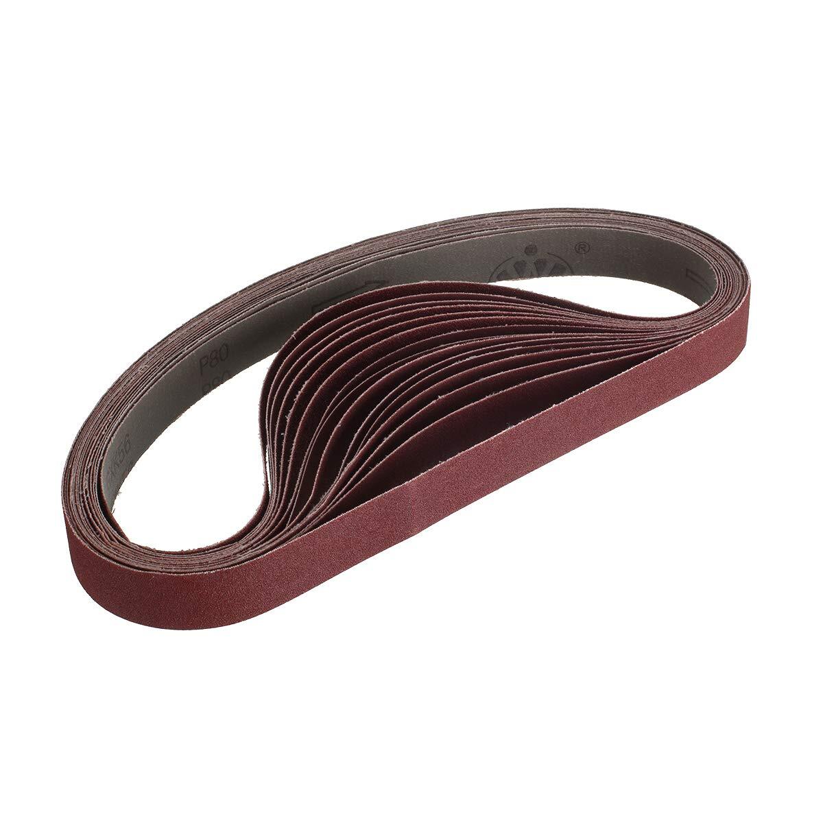 36PCS Sanding Belt 1 x 30 in 60 80 120 150 240 400 Grit Sander Belts Sandpaper