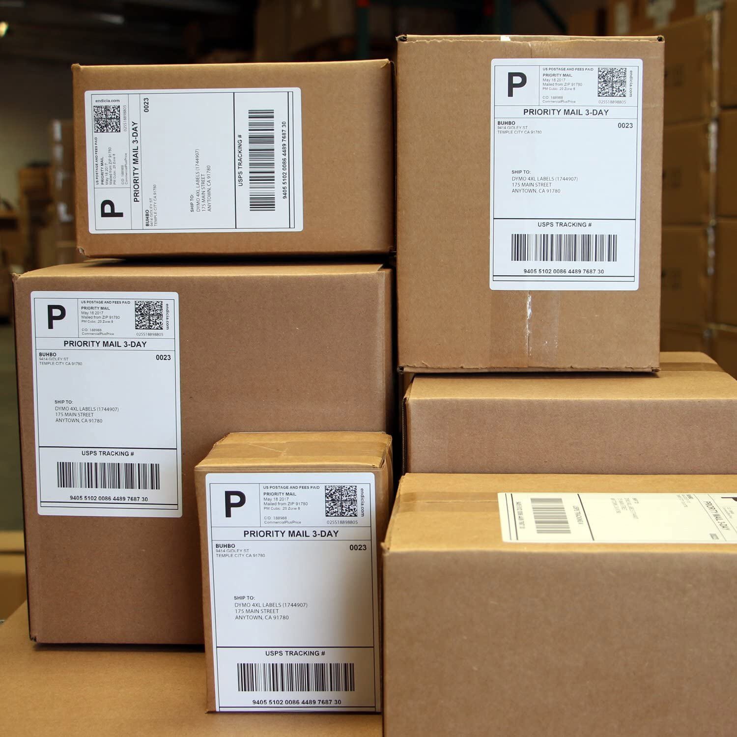 2 Rolls 4×6 Direct Thermal Shipping Labels 500 Labels Per Roll for Zebra Rollo