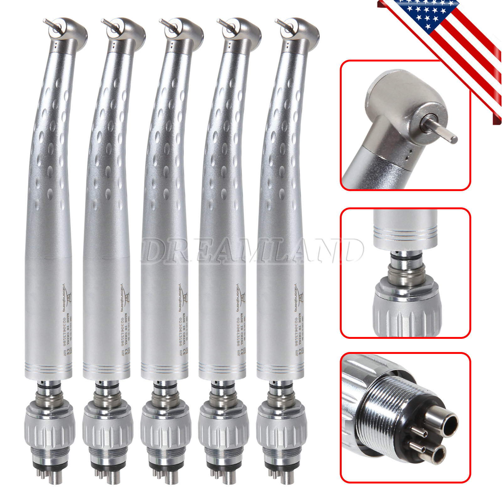 YABANGBANG Dental High Speed Handpiece w/ 4Hole Swivel Coupler Fit KaVo DZM