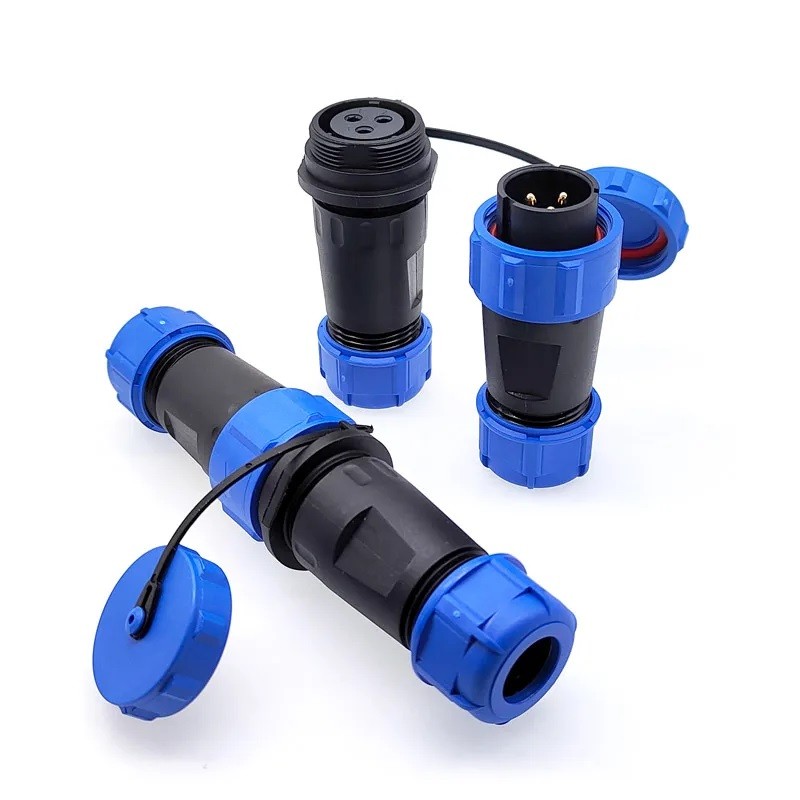 SP21 2/3/4/5Pin Docking Cable Connector Plug & Socket Waterproof Soldering Joint